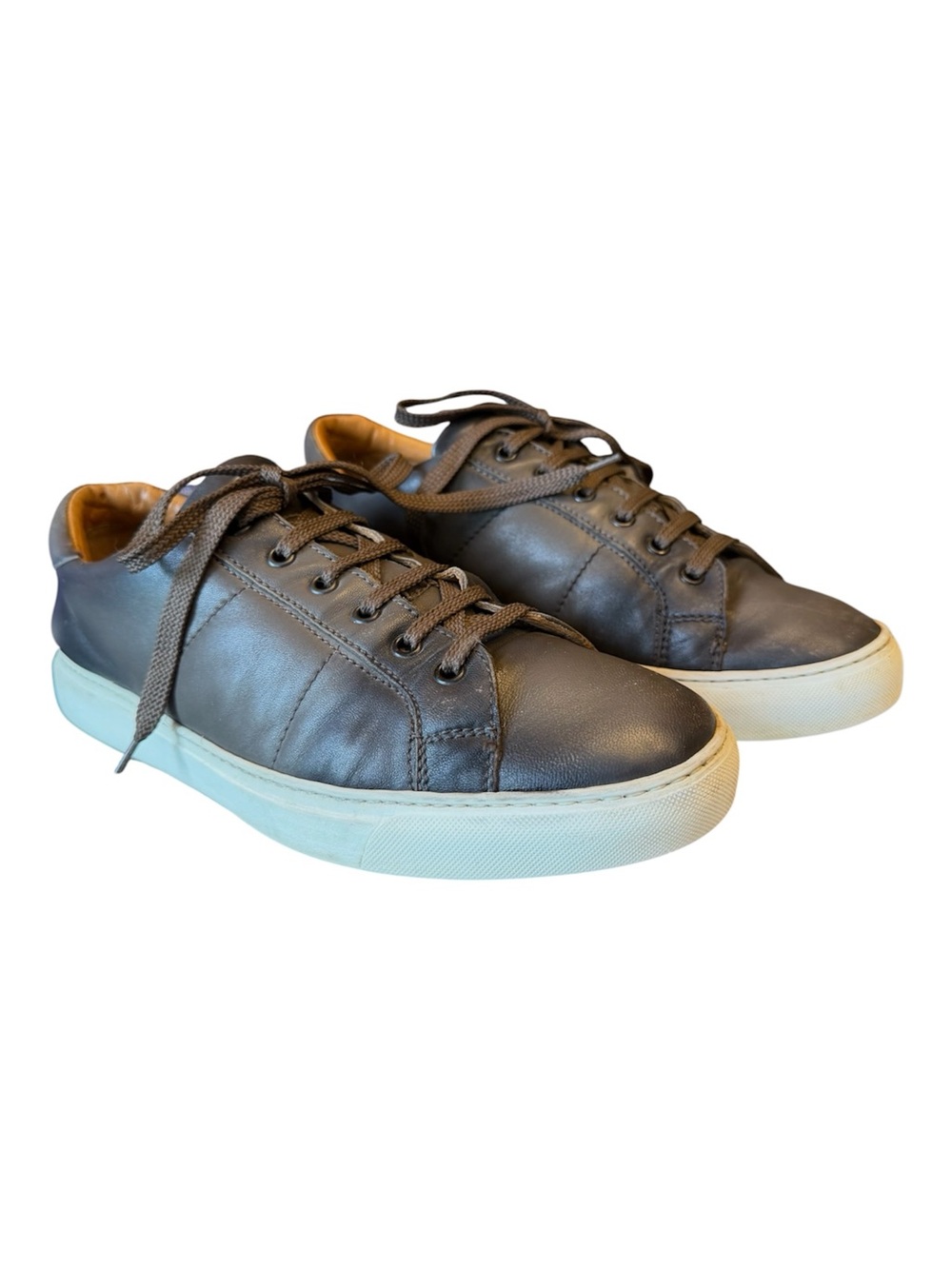 To Boot New York Adam Derrick Leather Shoes Sneakers Brown sz 8-1/2 Italian
